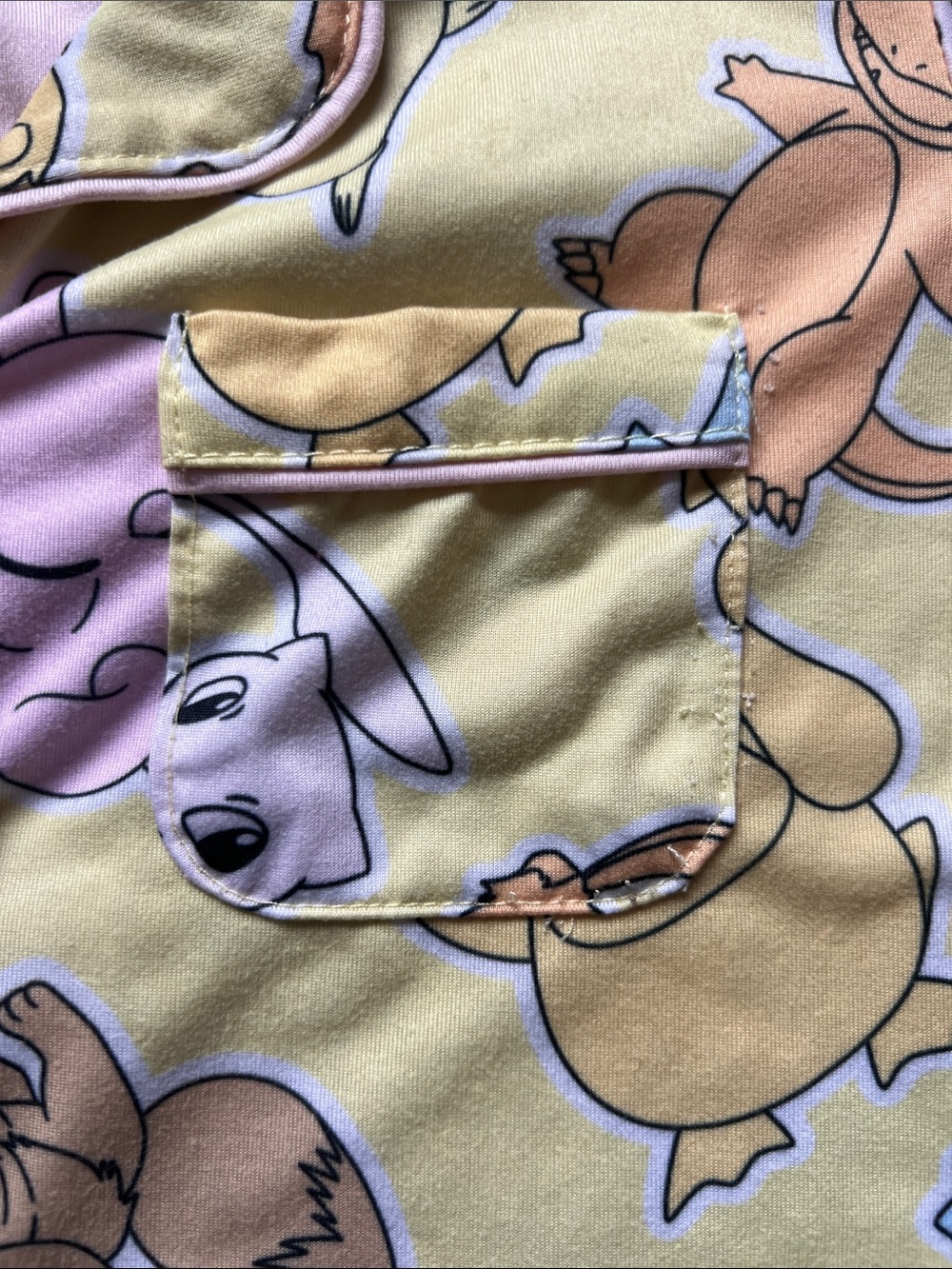 Pokemon Girls Matching Summer Pajamas with Multicolor Character Prints Size 6 - Picture 3 of 10